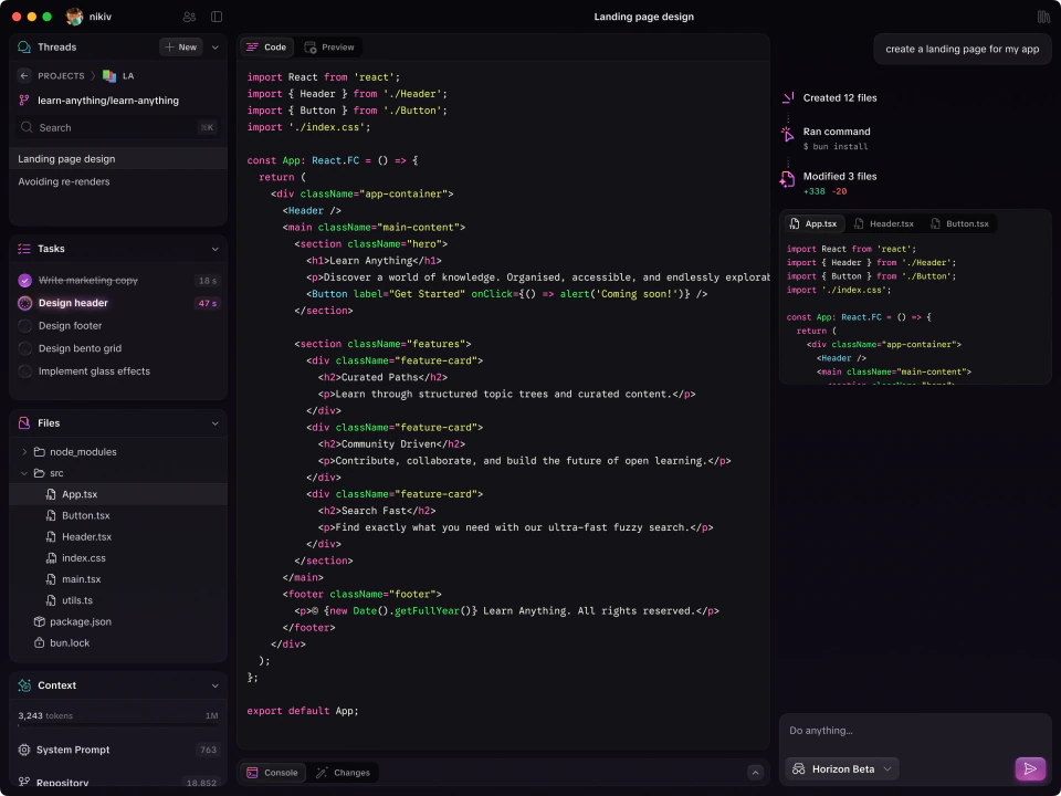 1Focus agent chat screen