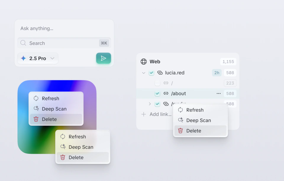 1Focus light mode explorations