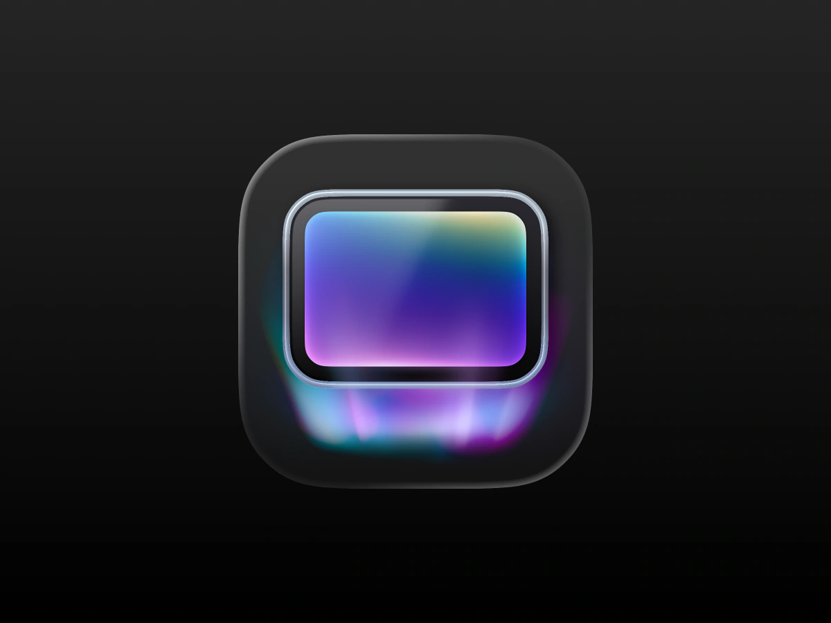 Mirage icon on dark background