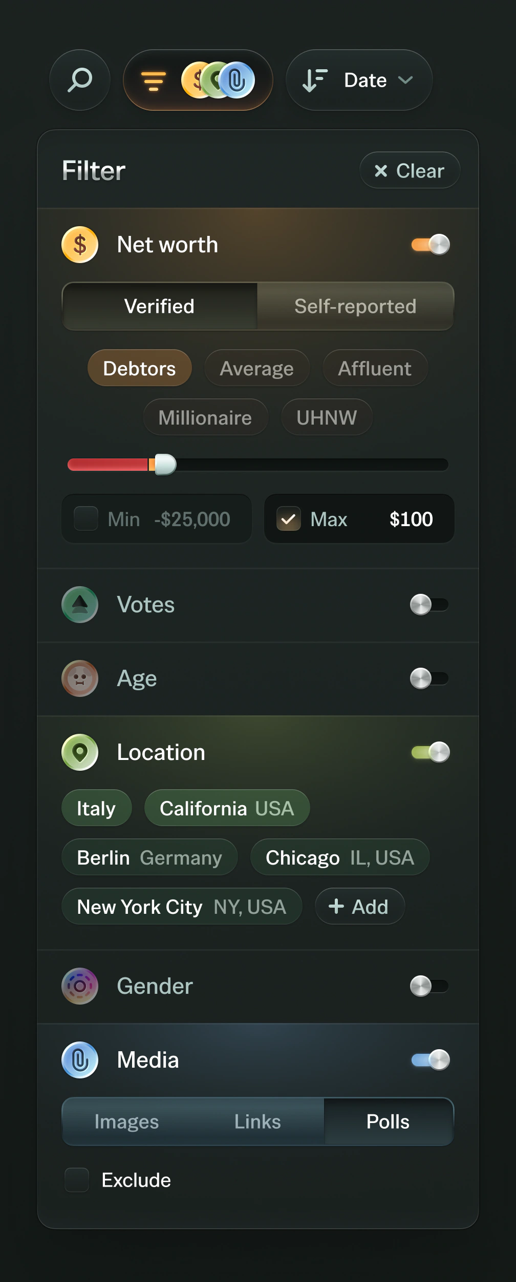 twocents filter screen