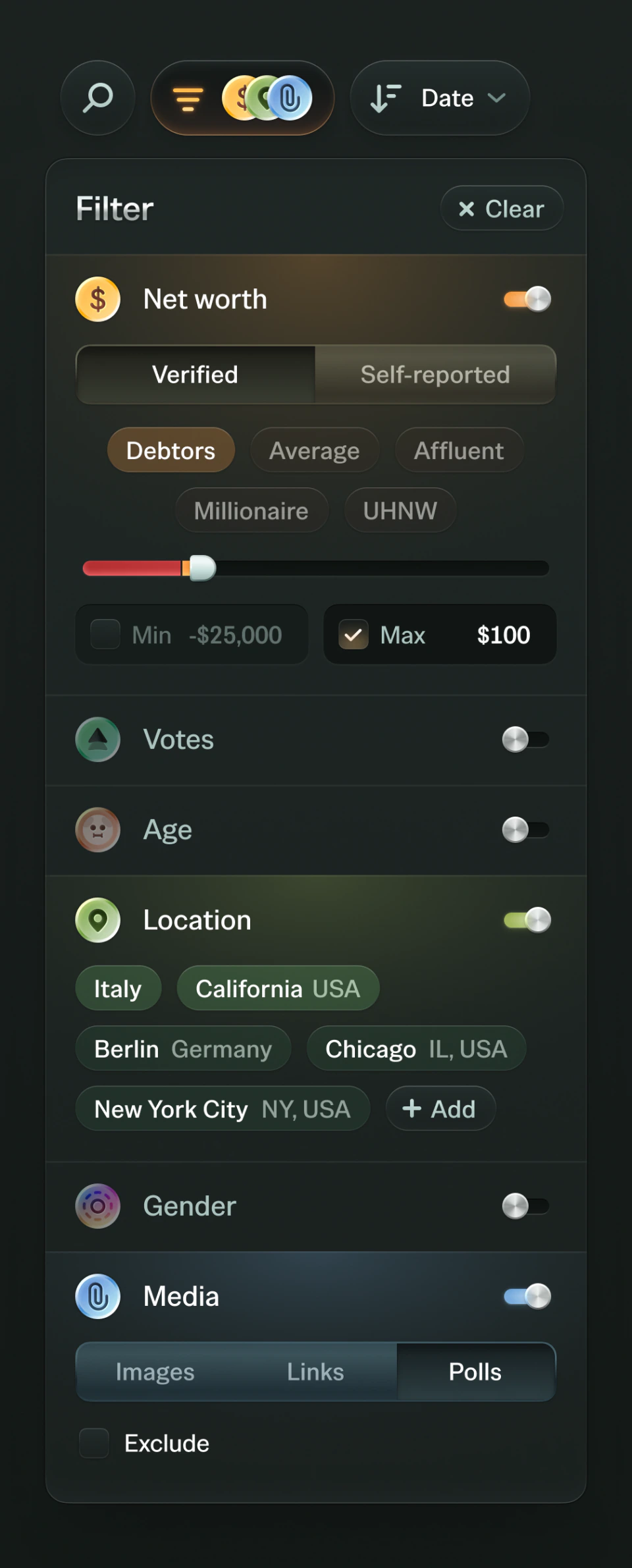 twocents filter screen