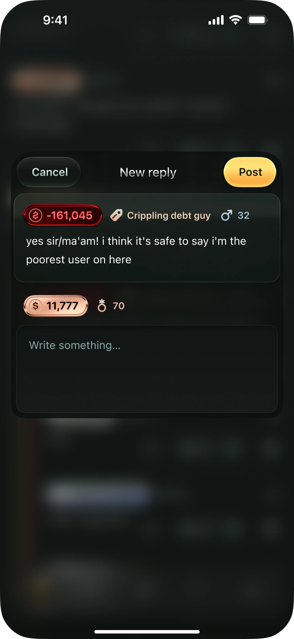 twocents new reply screen